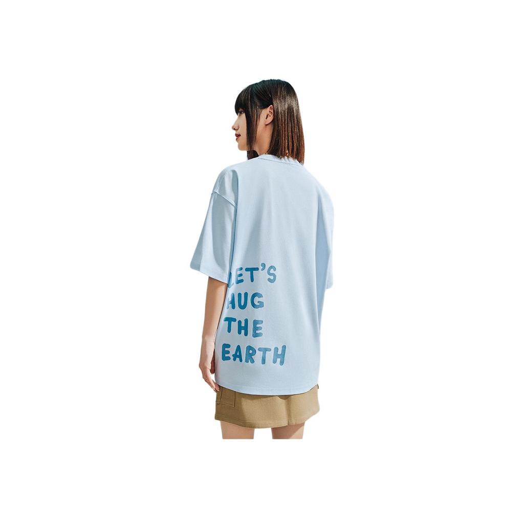 Anta X Seal Look Collaboration Life Series Simple Versatile Breathable Loose Letter Animal Print Round Neck Short Sleeve T-Shirt 172528130-2