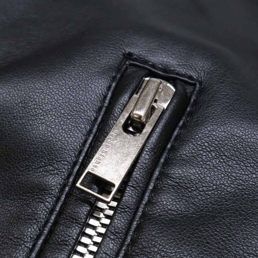 upper hights 870D00902BLK 24Stainless Steel Black Fake Leather THE RIDERS SHORT Double Rider's Jacket Jacket 1 blackUsed