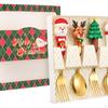 4 Piece Christmas Set, Tableware, Decoration, Cutlery, Teaspoon,