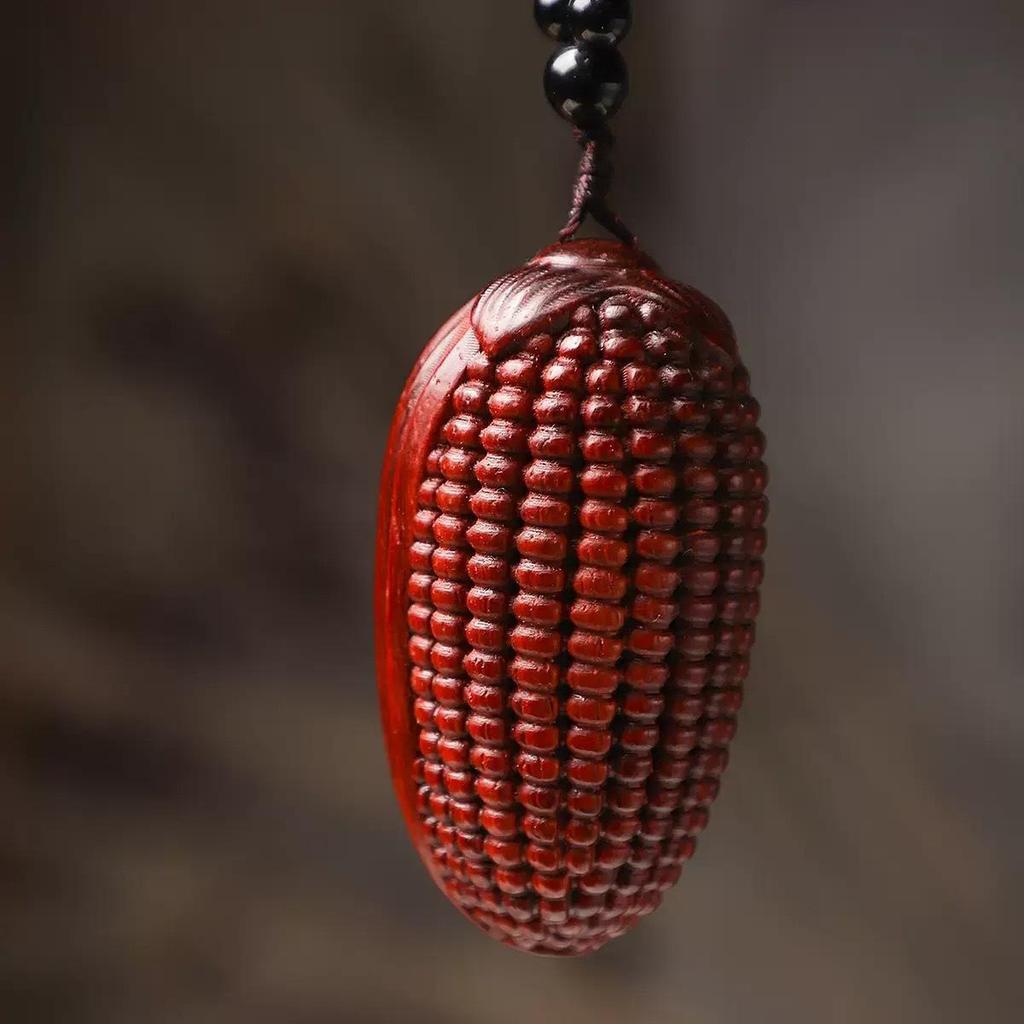 Sandalwood Pixiu Handheld Carved Pendant Ornament - Douyin Craft Gift
