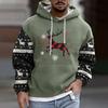 Men S Long Sleeve Hooded Sweatshirt 3d Christmas Print Street Style