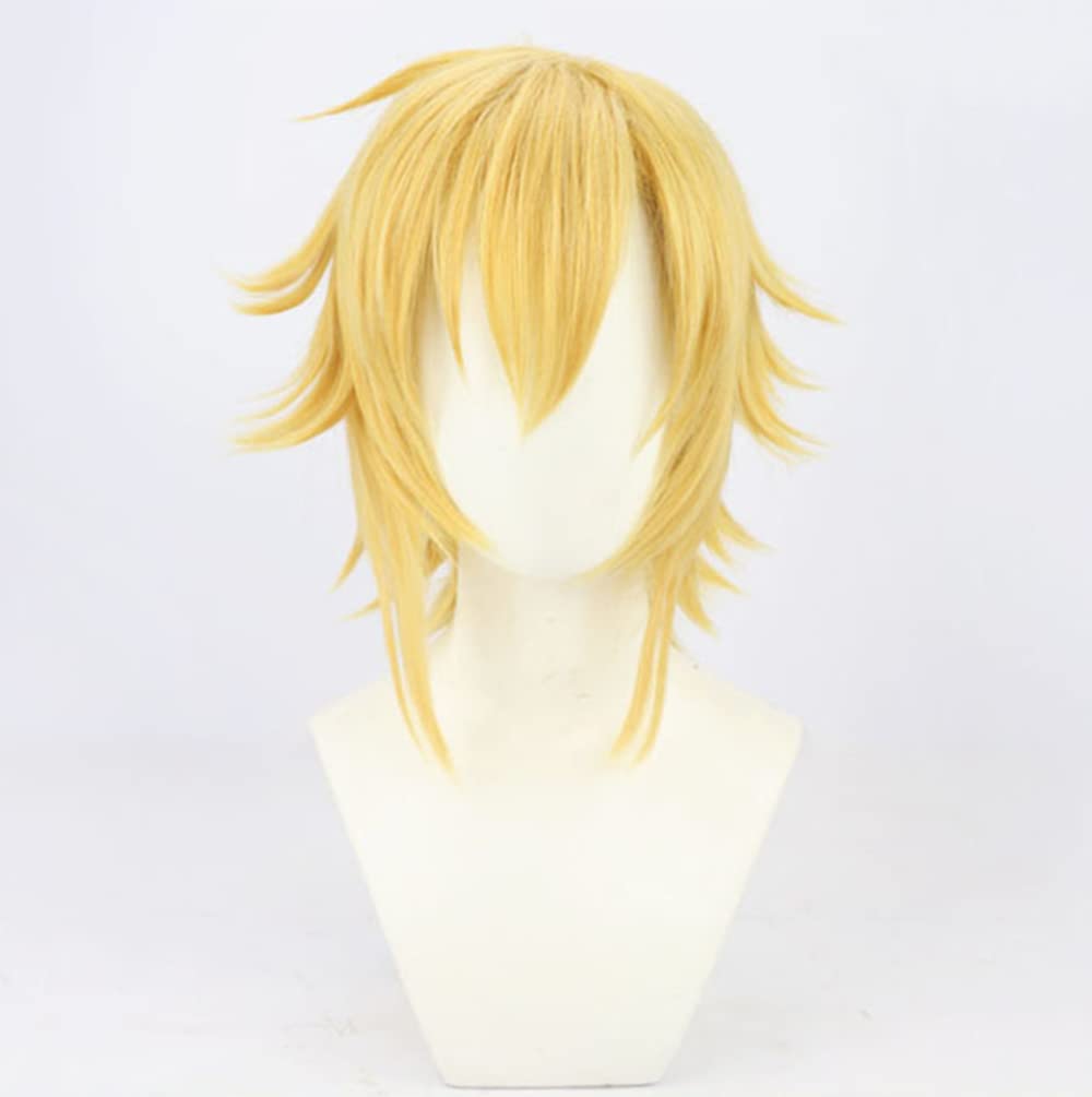 Kou Uzuki Cosplay Wig, Gold, Heat-Resistant, Perfect for Costumes, Halloween, Events, and Photoshoots