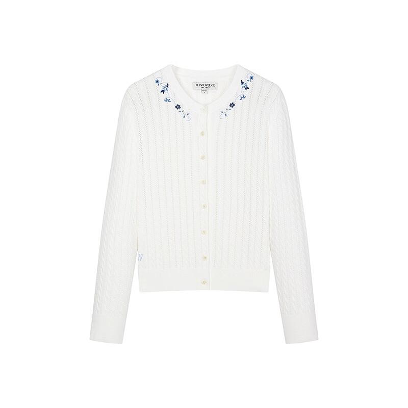 Teenie Weenie Women's Little Bear Washed Cable Knit Cardigan