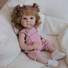 Lively 18 Inch Reborn Baby Girl Dolls Bettie Full Vinyl Body Newborn Babies Doll Realistic Implanted Curly Hair Baby Doll Toys for Kids Birthday Gifts