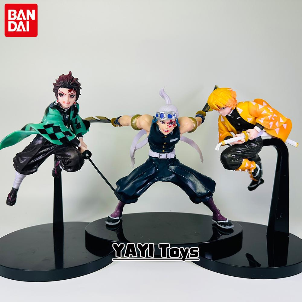 Hot Anime Demon Slayer Figure Tanjirou Agatsuma Zenitsu Kyoujurou Model Action Toy Kids Gift PVC collection for Poseable Articulated Scale Detailed