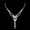 Elegant rhinestone necklace and earring set - diamond-studded accessories for evening gowns