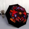 1pc Hummingbird Mandala Automatic Open/close Folding Compact Umbrella, 8-Rib Sturdy Canopy, Lightweight Portable, Everyday Use, Gift, Outdoor Umbrella