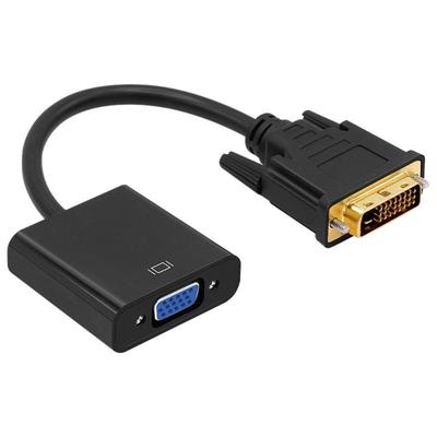 Adaptador DVI-D a VGA 1080p DVI D24+1Pin Macho a VGA Hembra Convertidor Activo para PC Portátil TVs Monitores Soporte 1080p