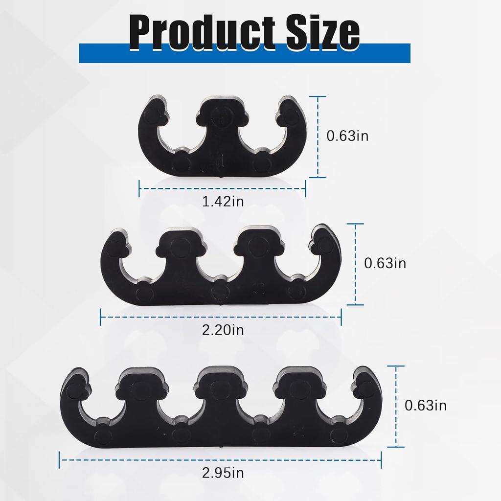 B4B BANG 4 BUCK 12 Pcs Spark Plug Wires Separator Divider Kit Ignition Wire Separators Holder Black Wire Loom