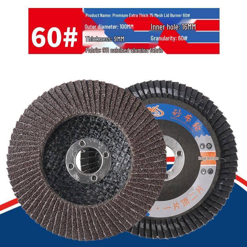 Durable 100 Type Flap Disc for Metal Polishing, Thickened Sanding Disc for Stainless Steel