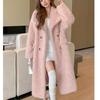 VAYLA New Women Warm Furry Coat Thick Big Collar Fake Lambswool Long Coat Beige Tops For Women Casaco Feminino