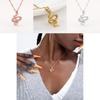 Elegant Gold And Silver Alloy Snake Pendant Necklace For Women Fashion Accessory