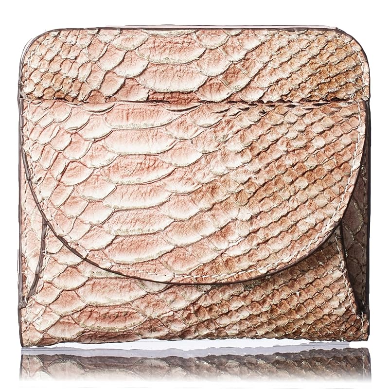 Made in Italy cowhide Anaconda Diamantina ladies bi-fold wallet BOX type coin purse money luck up feng shui money luck wallet present for gift boxed