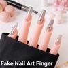 5Pcs/Set Silicone Silicone Practice Fingers Display Stand Nail Art Practice Hand  Manicure Tool