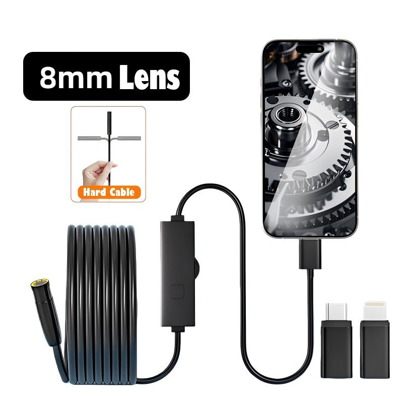 Type-c 8mm Endoscope Scope Camera 1m 2m 3.5m 5m for Car Scenarios Endoscope Cadmera with 6 Led Lights Ideal for Car Engines