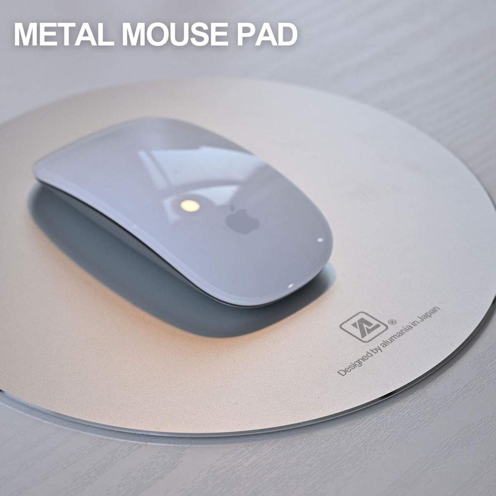 Alumania The Hard Surface Made of Aluminum Supports Accurate Mouse Round Reversible Metal Mouse Pad Operation. [SILVER]