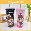 Stylish High-capacity 304 Stainless Steel Insulated Coffee Cup With Straw For Women Men Kids