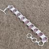 Pink Kunzite Gemstone Handmade 925 Sterling Silver Bracelet 7-8" KKG-135
