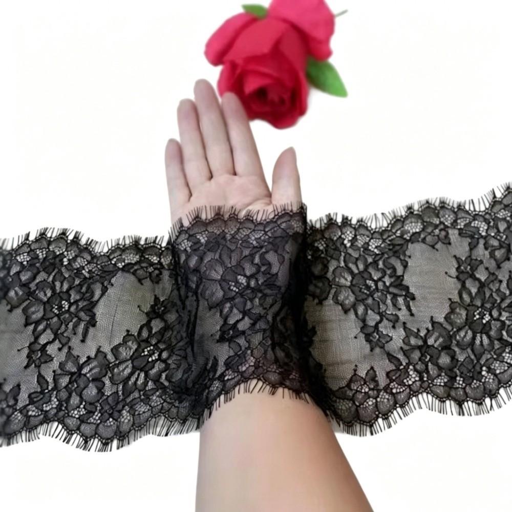 3Meters Length Mesh Lace Trims 15cm Width Lace Sewing Trims Eyelash Lace Trims Garment Making