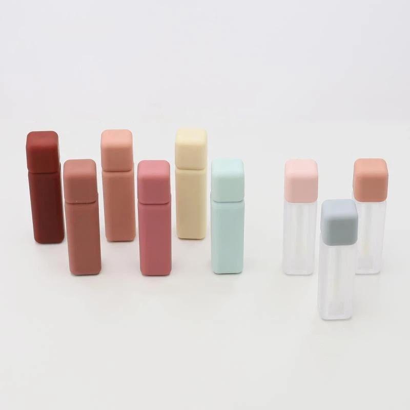 1Pcs Refillable Lip Glaze Container 5Ml Empty Square Frosted Lip Gloss Tube For Diy Cosmetics Packaging