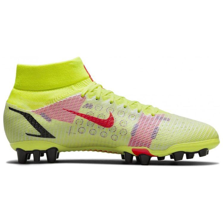 Nike Mercurial Superfly 8 Assassin 14 Pro AG (Rubber Short Studs) Anti-Slip Durable Football Shoes Men Football Shoes Fluorescent-Yellow CV1130-760