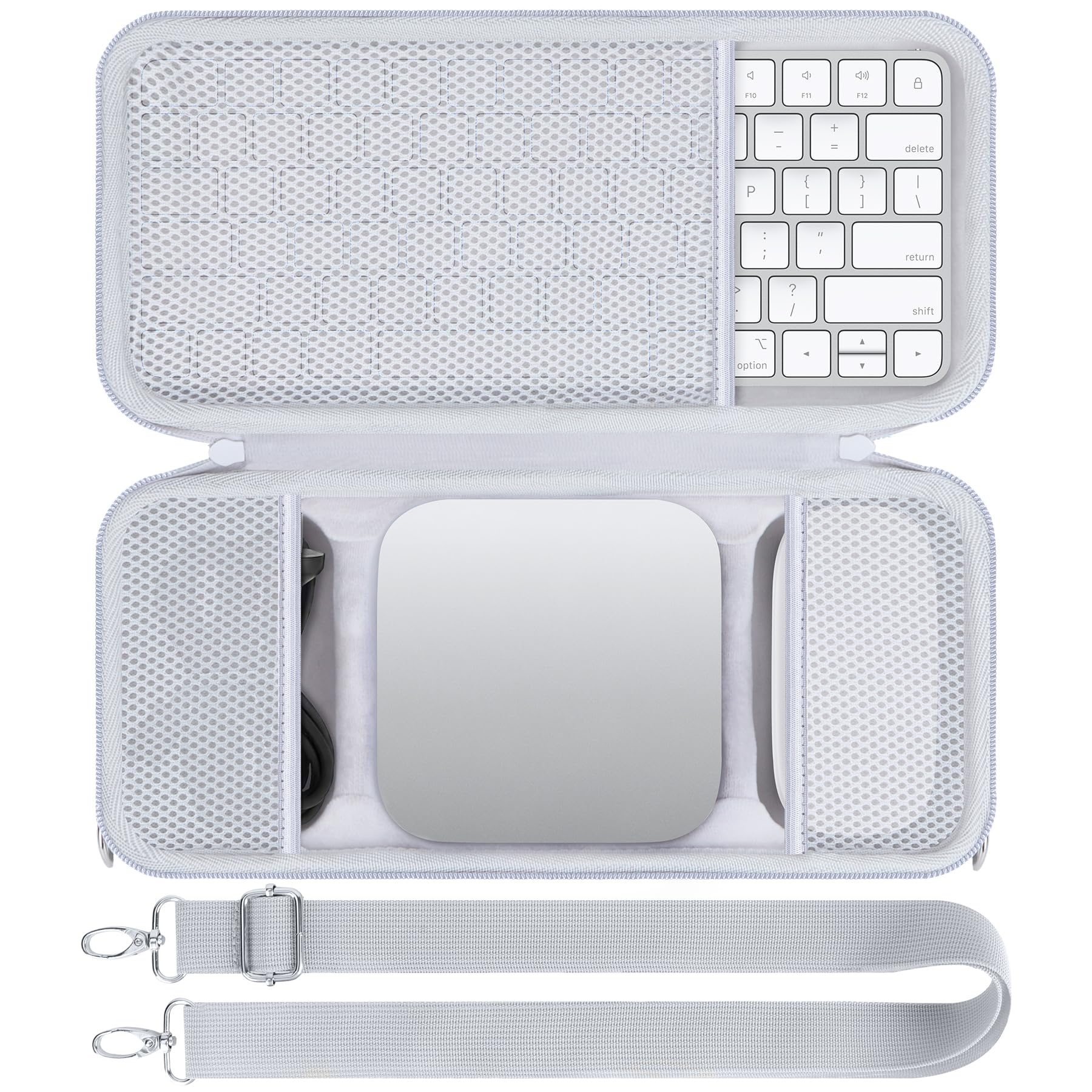 Кейс для хранения Lebakort, совместимый с настольными компьютерами Apple Mac Mini M4/Mini M4 Pro, клавиатурами Magic Keyboard и мышью Magic Mouse