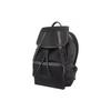 Burberry Black Nylon Drawstring Backpack With Leather Trim & Front Pocket For Daily Use