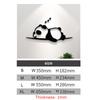Creative Cute Cartoon Panda 3D Wall Stickers Acrylic Self-adhesive Stickers Bedroom Bedside Wall Decals DIY Wallpaper Wall Decor