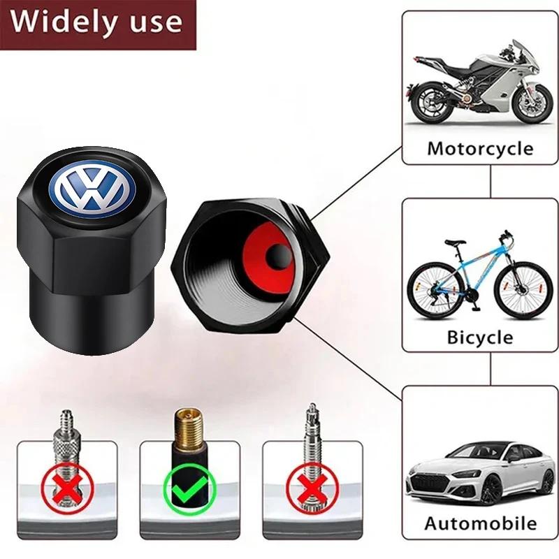 VEMZG1 2026 Hot For VW VOLKSWAGEN Car Tire Wheel Valve Caps Cover Suede Car Key Chain Ring Keychain For VW GTI Scirocco Polo T5 Passat