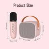 Micro Karaoké - Machine - 2 Micros Sans Fil - Haut-Parleur Portable LED - Rose