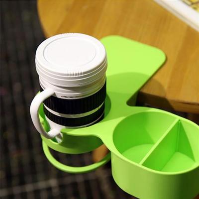Clamp-type Table Cup Holder (green) Office Coffee Holder