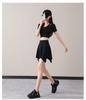 Women's Summer 2025 Quick-Dry Sportswear Set: Pleated Tennis Skort and Fitness/Yoga Outfit