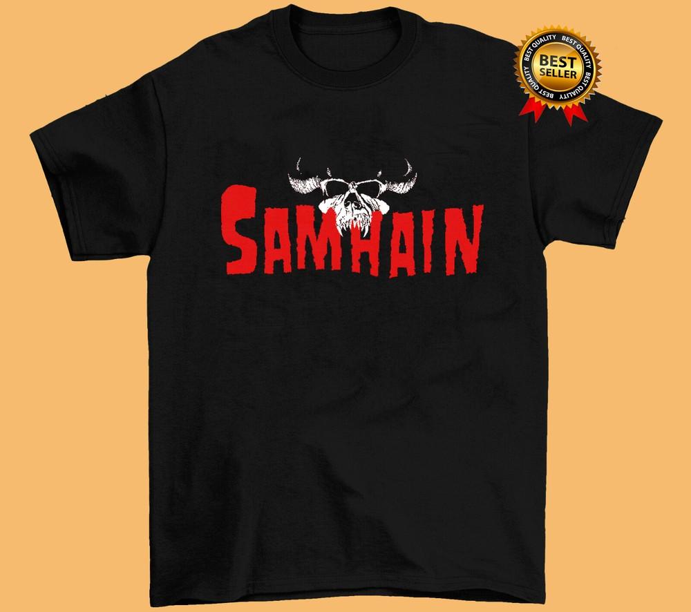 Hot Trend Samhain Boys Band Shirt Short Sleeve Black Unisex Unisex T-Shirt XL