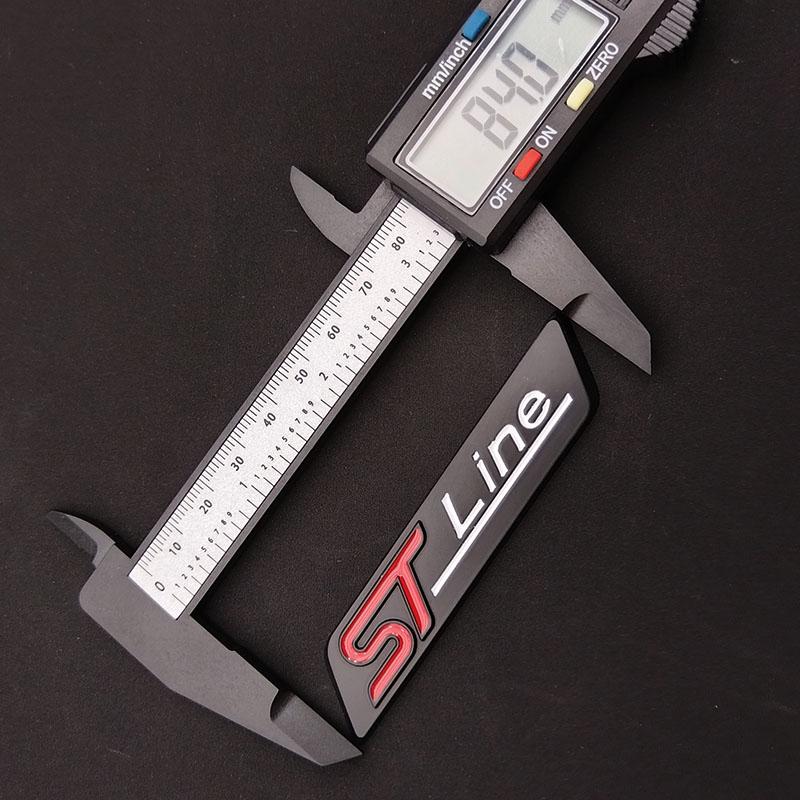 cjbkmg1 3D Metal STLine ST Line Emblem Car Fender Rear Trunk Badge Decals Sticker For Ford Focus Fiesta Mondeo Decorative Accessories