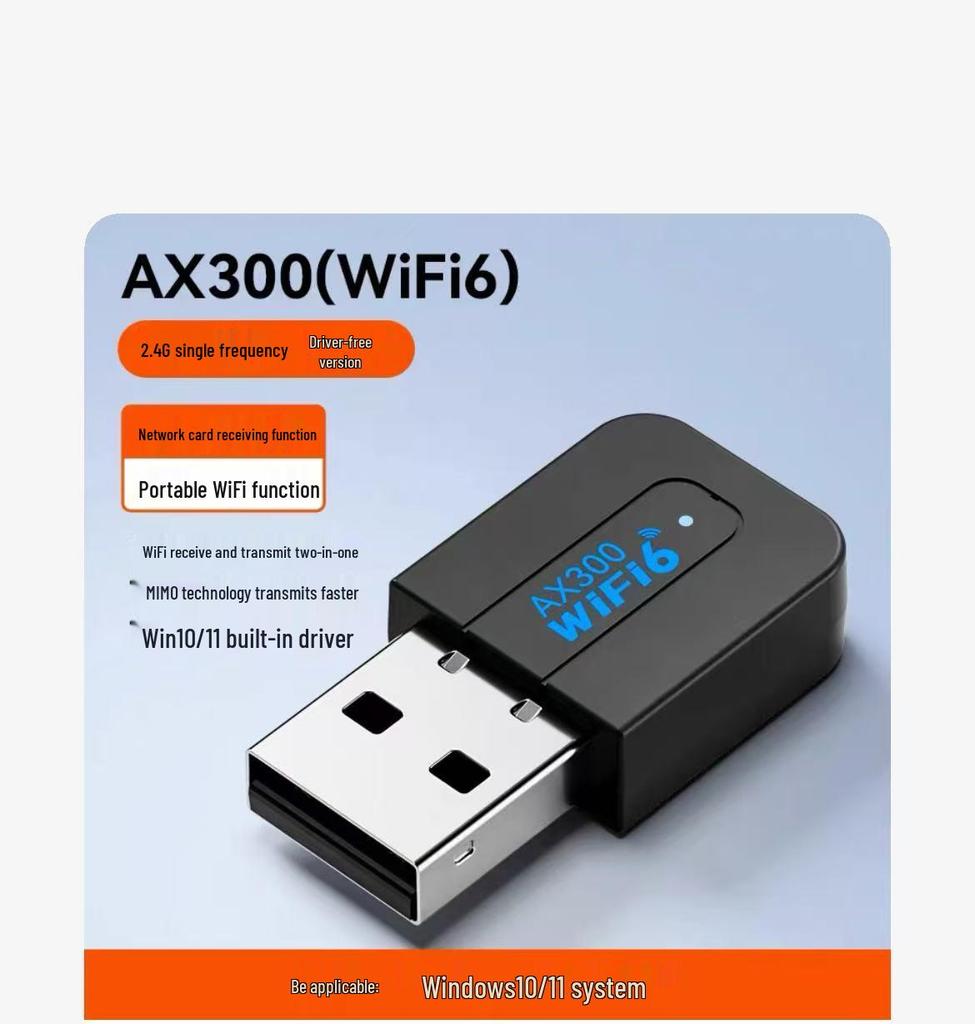 WiFi6 USB Dual-Band Bluetooth Drahtloser Netzwerkadapter (Treiberfrei)