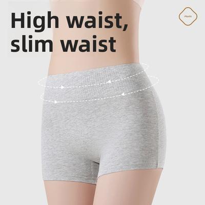 Damen Frühlings- und Sommer reine Baumwolle Bauchstraffende und Auslaufschutz Boxer-Slips