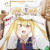 Miss Kobayashi's Dragon Maid Bedding Set Anime three-piece Set Adult Kid Bedroom Duvetcover Sets Kawaii Girls Conjunto De Cama