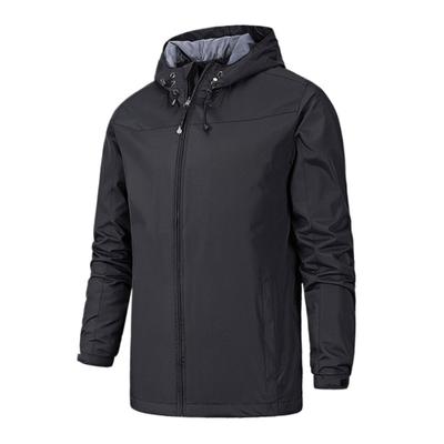 Autumn Windcheaters Winter Charge Jacket Men's Thin Hooded Windbreaker Coat Windproof Waterproof Outdoor Men's Tactical Coats Black