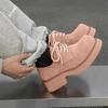 Fashion Pink Derby Men's Shoes Trendy Thick Bottom Design Style Outdoor leisure street Daily party youth shoes  Plus Size 38-48 New