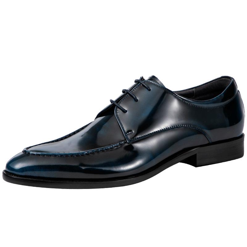 Luxury Patent Leather Men's Formal Shoes Comfortable Genuine Leather Men Dress Shoes Elegant Man Wedding Social Derby Shoes