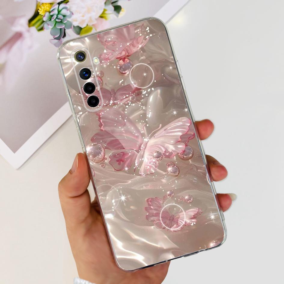 For OPPO Realme 6 Pro Case Fashion Flower Clear Soft Silicone Back Cover For Realme6 Realme 6 Pro 6S 6i 6Pro Realme6s Phone Case