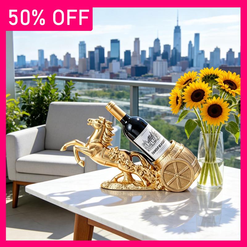 Collectibles Sculpture Chinese Luxury Carriage Wine Cabinet Decoration Creative Popular Animal Ornaments High End Wine Rack Gift