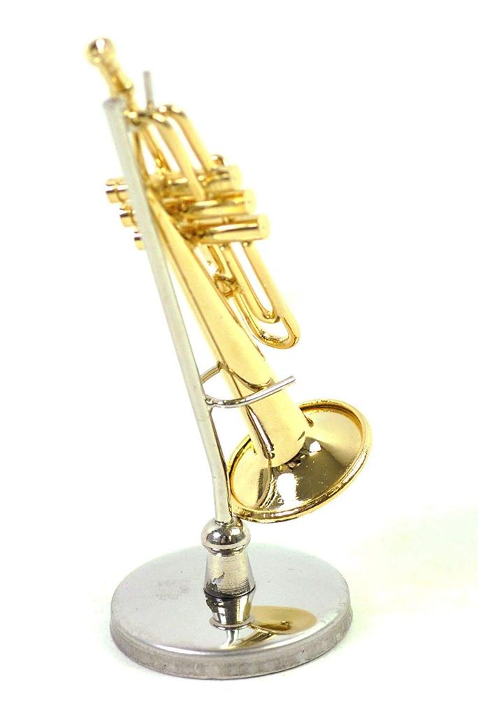 SUNRISE SOUND HOUSE Miniature Musical Instrument Trumpet 1/12 Gold