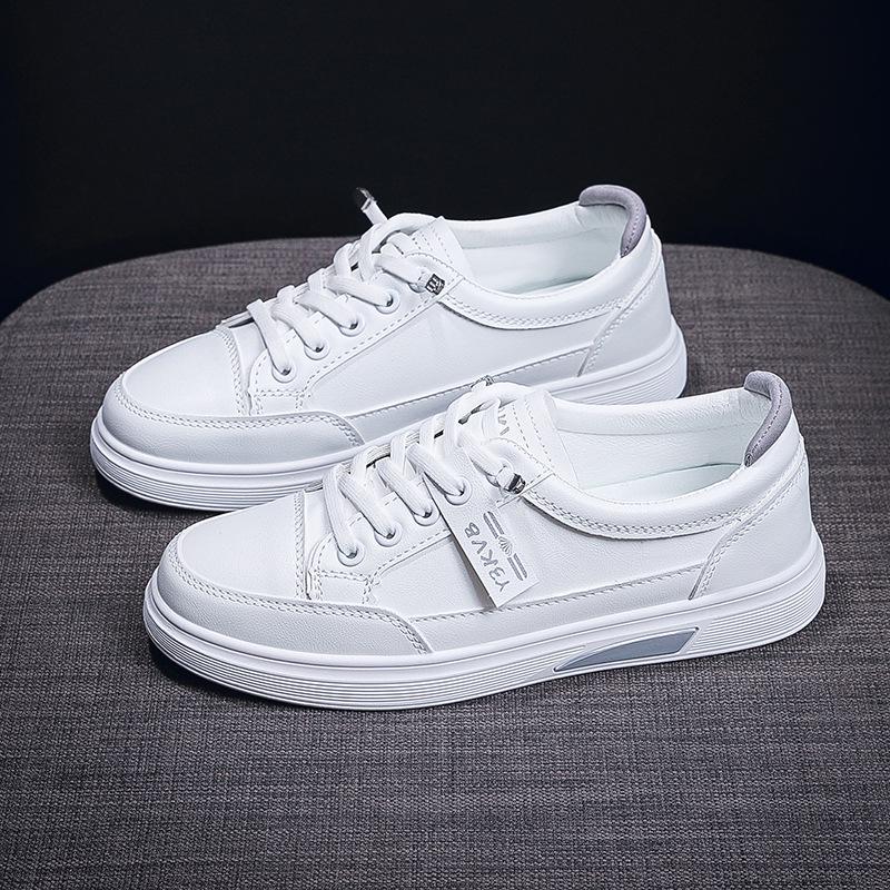 2025 Spring Korean Fashion Women's Non-Slip White Soft Sole Trendy Board Shoes
