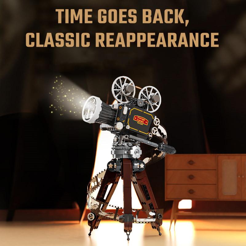 655pcs Creative MOC Vintage Camera Model Assemblage Building Blocks Collectible Ornaments Kids Toys Birthday Gifts