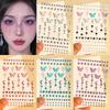 Adesivo de Strass Facial Borboleta Gema Cristal Tatuagem Autoadesiva Corpo Sobrancelha Maquiagem Tamanho Misto Item Fada Beleza Tatuagem Colorida