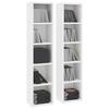 CLOUD Armoires à CD Armoire de rangement - bibliothèque 2 pcs Blanc 21x16x93,5 cm Bois d'ingénierie CHYNEW4292553