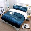 Santa Sleigh and Reindeer Scene Bedding Duvet Cover Set Duvet Cover Pillowcases  (1*Duvet Cover 2*Pillowcases, Without Duvet Insert)