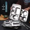 ZISIZ Stainless Steel Partitioned Lunch Tray