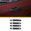 8x Exterior Door Handle Cover Trim Carbon Fiber For Chevy Silverado GMC Sierra